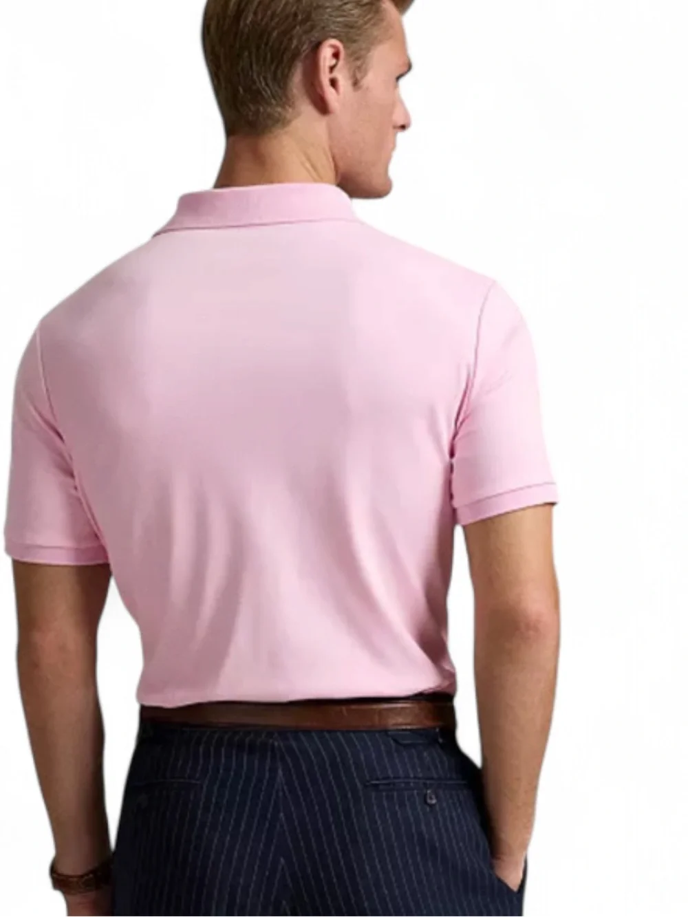 Ralph Lauren Light Pink Polo Shirt with Embroidered Pony